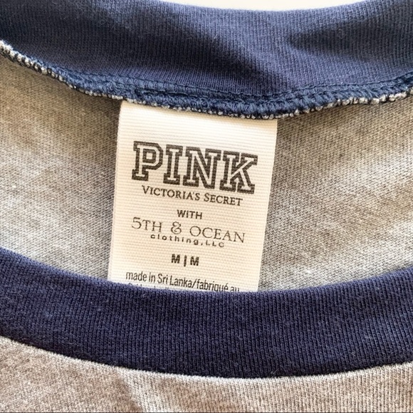 🌸New🌸 Victoria’s Secret 3/4 Sleeve Baseball T-shirt Sz Medium NWOT - Picture 4 of 8